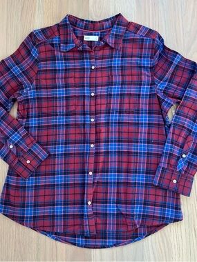 Croft & Barrow Extra‑Soft Flannel Shirt – Women’s L – Plaid – NWT